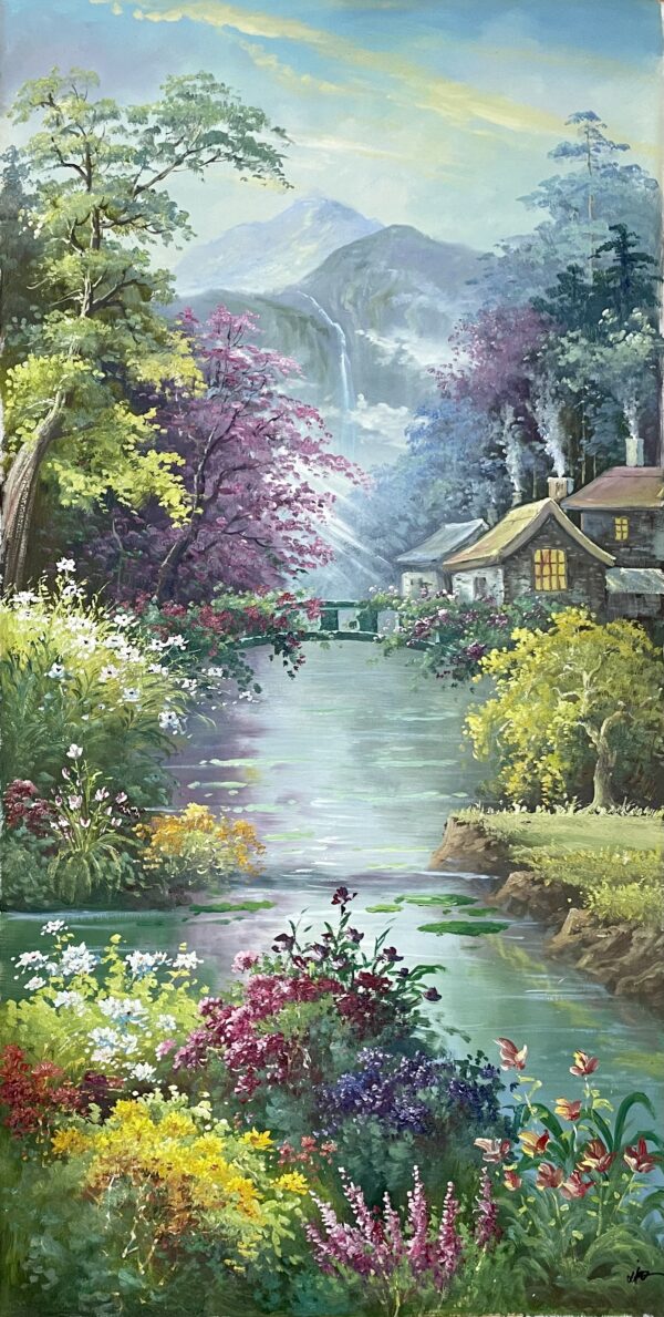 morning 1-hand painted oil painting with frame