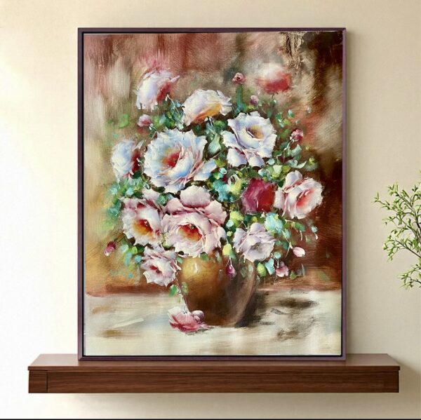hand painted oil painting with frame- Brush of morning