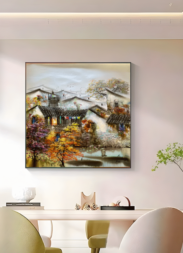 moments of Serenity-hand painted oil painting with frame